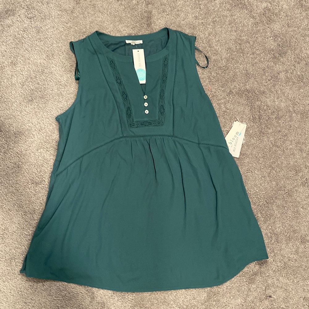 Maternity teal blouse